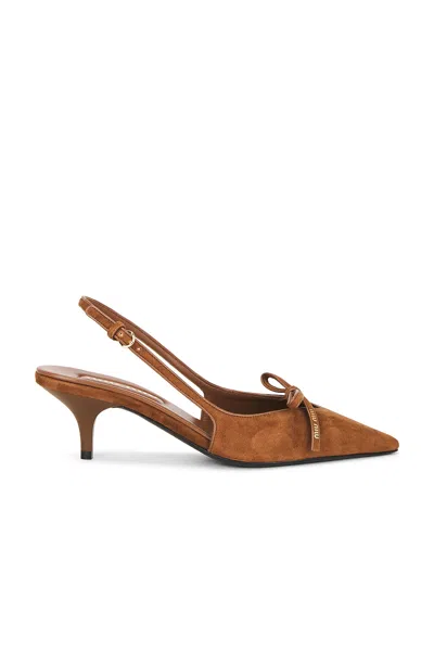 Miu Miu Modellerie 55 Pump In Brown