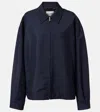 Miu Miu Mohair And Wool Blouson Jacket In Blue