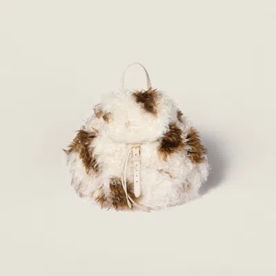 Miu Miu Mohair Backpack In Multi
