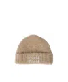 Miu Miu Mohair Beanie In Neutral