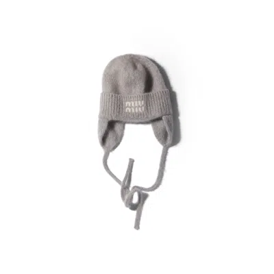 Miu Miu Mohair Hat In Grey