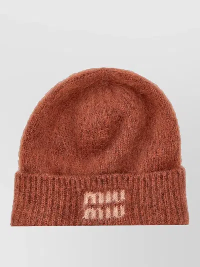 MIU MIU MOHAIR HAT RIBBED CUFF