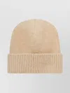 Miu Miu Mohair Knit Hat Cuffed Hem In Neutral