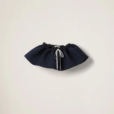 Miu Miu Mohair Miniskirt In Navy