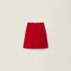 Miu Miu Mohair Skirt In Red