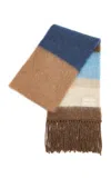 Miu Miu Mohair Striped Scarf In Multi
