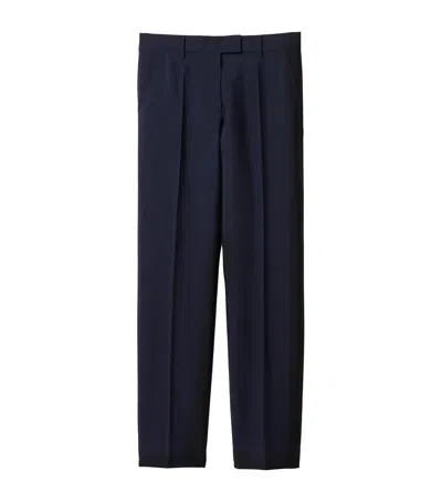 Miu Miu Mohair-wool Tailored Trousers In Black