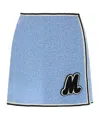 Miu Miu Monogram Bouclé Miniskirt In Blue