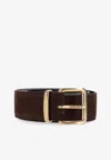 Miu Miu Brown Buckle Belt In Brown