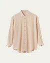 Miu Miu Monogram Print Button-front Shirt In Albino