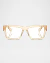 Miu Miu Mu 02xv Rectangular Sunglasses In Beige