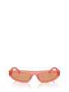Miu Miu Mu 07zs Tulip Transparent Sunglasses In 14t07v