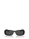 Miu Miu Rectangle-frame Tinted Sunglasses In Black