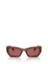 Miu Miu Mu 09ws Striped Tobacco Sunglasses
