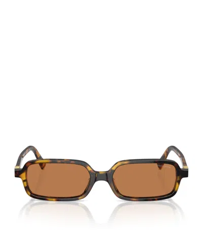 Miu Miu Miu Regard Sunglasses In Camel Beige Lenses