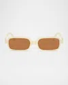 Miu Miu Mu 11zsf Acetate Rectangular Sunglasses