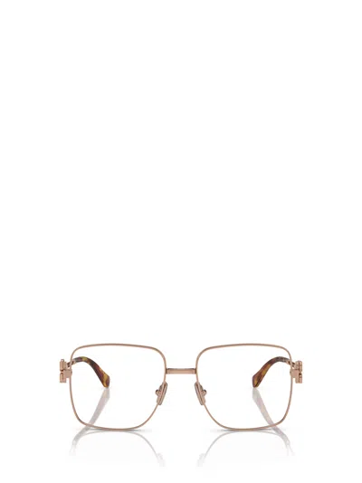 Miu Miu Mu 51xv Rose Gold Glasses