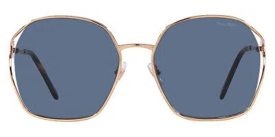 Pre-owned Miu Miu Mu 52ws Sunglasses Rose Gold Dark Blue 60mm 100% Authentic
