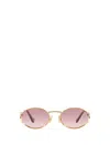 Miu Miu Womens Gold Mu 52ys Round-frame Tinted-lens Metal Sunglasses In Gold