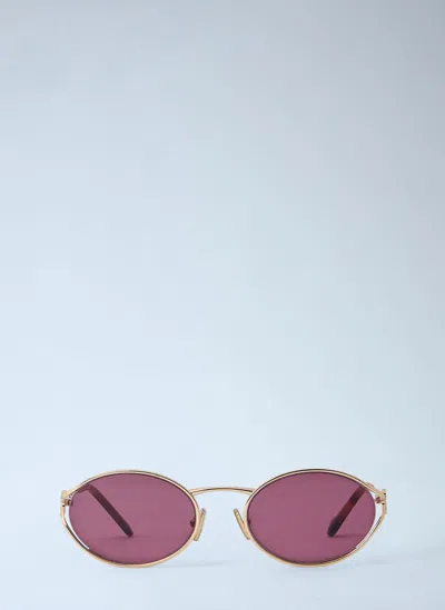 Miu Miu Mu 52ys Oval Sunglasses In Pink