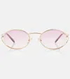 Miu Miu Mu 52ys Oval Sunglasses In Pink