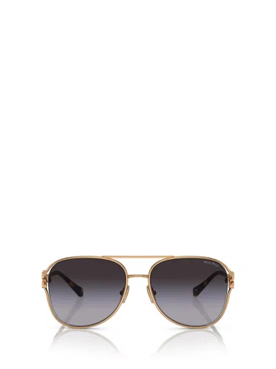 Miu Miu Mu 52zs Antique Gold Sunglasses
