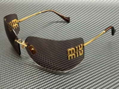 Pre-owned Miu Miu Mu 54ys 5ak06i Gold Purple Brown Women's 80 Mm Sunglasses