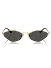Miu Miu Mu 56zs Pale Gold Sunglasses