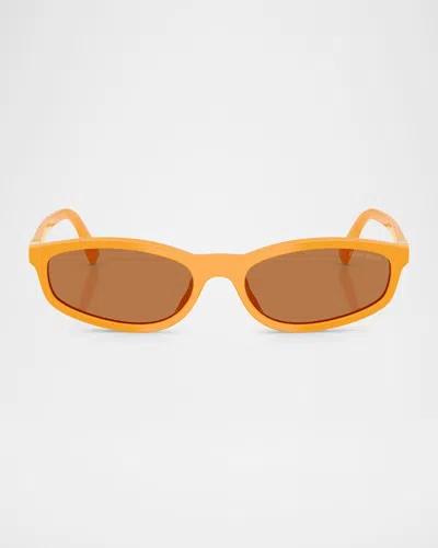 Miu Miu Mu A06s Acetate Oval Sunglasses