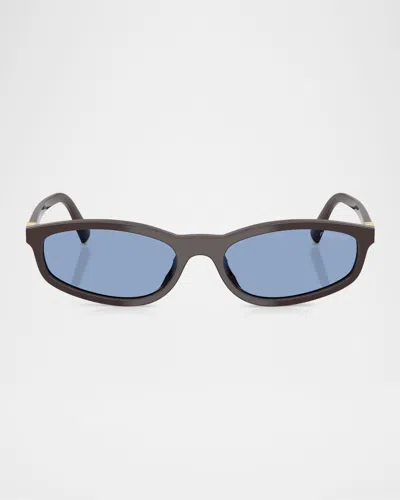 Miu Miu Regard Square-frame Acetate Sunglasses In Blue
