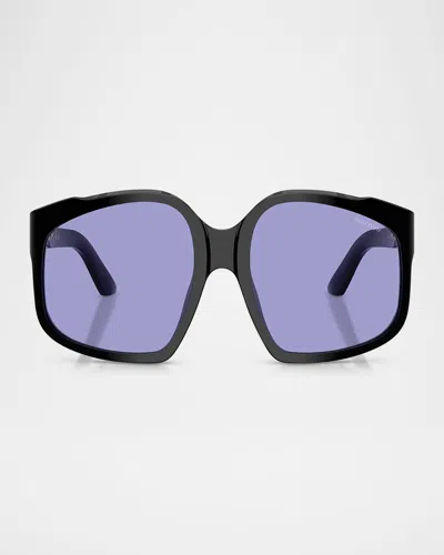 MIU MIU MU A07SF ACETATE SQUARE SUNGLASSES