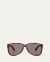 Miu Miu Mu A08sf Acetate Aviator Sunglasses In Brown