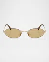 Miu Miu Mu A54s Metal Oval Sunglasses