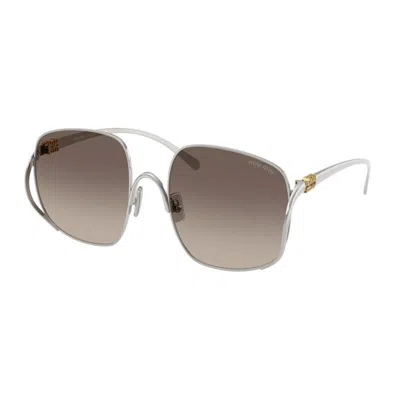 Miu Miu Mu A57s 1bc30s Gold/grey Gradient In Gray