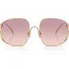 Miu Miu Mu A57s 57mm Gradient Square Sunglasses In Pink