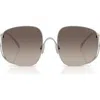 Miu Miu Mu A57s 57mm Gradient Square Sunglasses In Brown