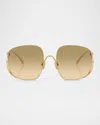 Miu Miu Mu A57s 57mm Gradient Square Sunglasses In Green