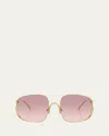 Miu Miu Mu A57s 57mm Gradient Square Sunglasses In Pink