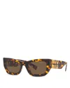 Miu Miu Mu Rectangle Sunglasses, 53mm In Brown