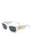 Miu Miu Eyewear Collection Sunglasses In White