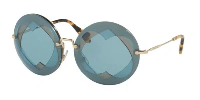 Miu Miu Mu01ss Va06p2 Women's Sunglasses Gold Size 62