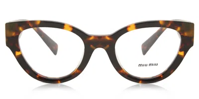 Miu Miu Mu01vv Women's Glasses, Tortoiseshell, Size 52 In Brown