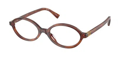 Miu Miu Mu01xv 26e1o1 Women's Glasses Brown Size 50 - Free Lenses - Blue Light Block Available