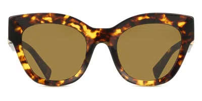 Miu Miu Mu01ys 14l09z Women's Sunglasses Tortoiseshell Size 51 In Brown