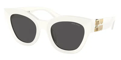 Miu Miu Mu01ysf Asian Fit 1425s0 Women's Sunglasses White Size 51
