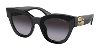 Miu Miu Mu01ysf Asian Fit 1ab5d1 Women's Sunglasses Black Size 51