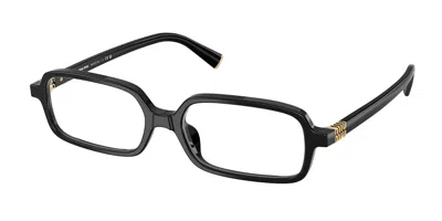 Miu Miu Mu01yvf Asian Fit 16k1o1 Women's Glasses Black Size 53 - Free Lenses - Blue Light Block Available In Gold