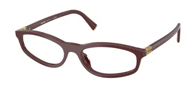 Miu Miu Mu01zv 26l1o1 Women's Glasses Red Size 52 - Free Lenses - Blue Light Block Available In Orange