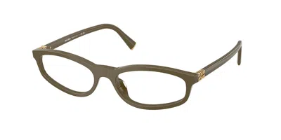 Miu Miu Mu01zvf Asian Fit 25l1o1 Women's Glasses Green Size 54 - Free Lenses - Blue Light Block Available
