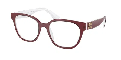 Miu Miu Mu02vv Women's Glasses, Red, Size 52 In Multi